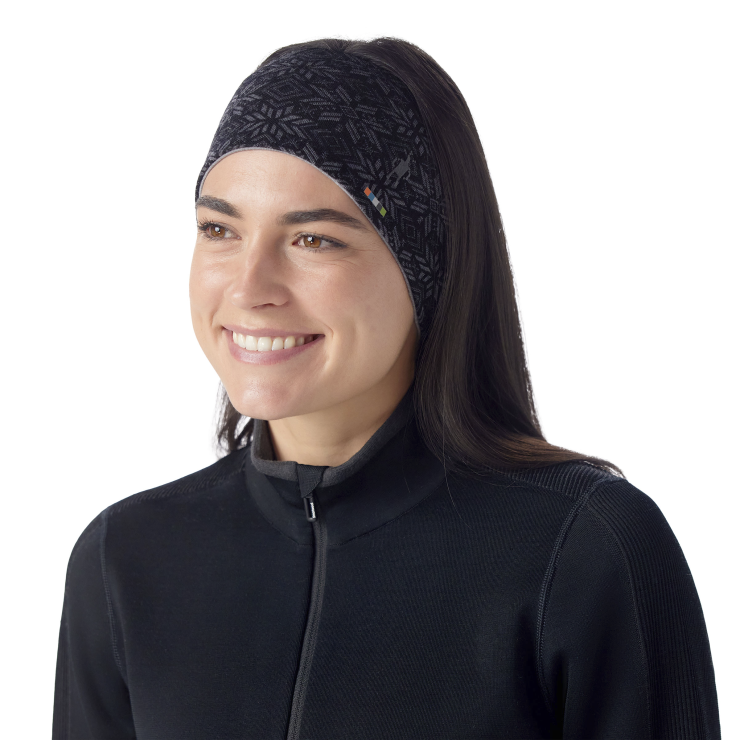 Smartwool Thermal Reversible Headband Accessories Smartwool Black/Digi Snow-N86  