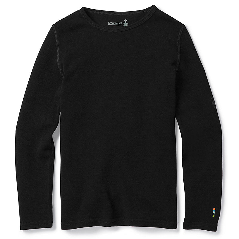Smartwool Kids Classic Thermal Merino Base Layer Crew Apparel Smartwool Black-001 Small 