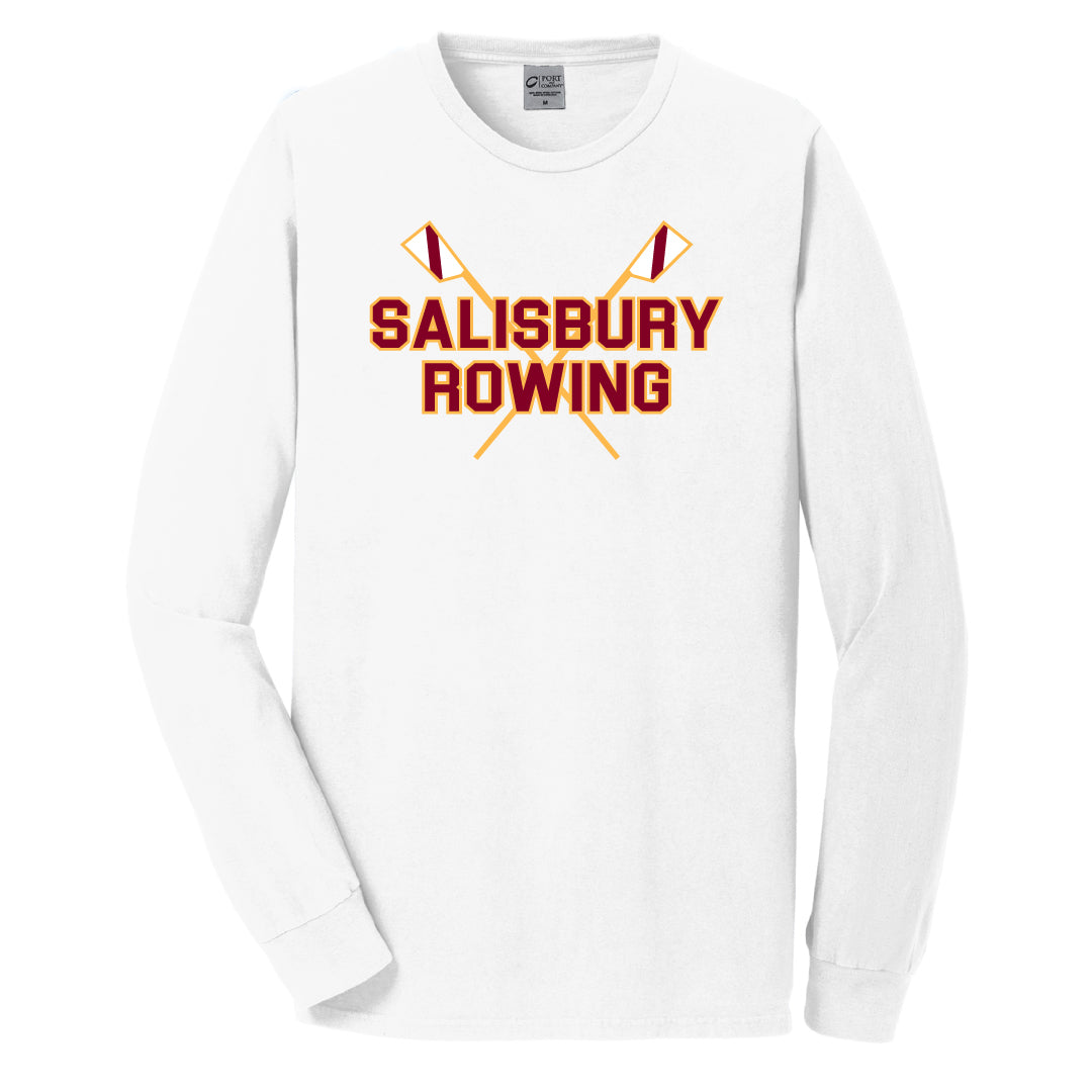 Salisbury Rowing Washed Cotton Long Sleeve Salisbury Rowing White Adult S