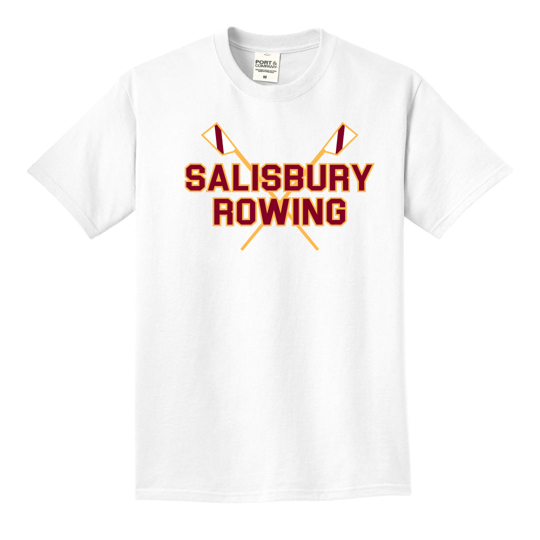 Salisbury Rowing Washed Cotton Short Sleeve Salisbury Rowing White Adult S