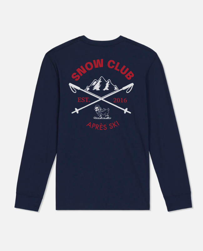 Goat USA Youth Snow Club Long Sleeve T-Shirt Apparel Goat USA Navy Blazer Youth XSmall