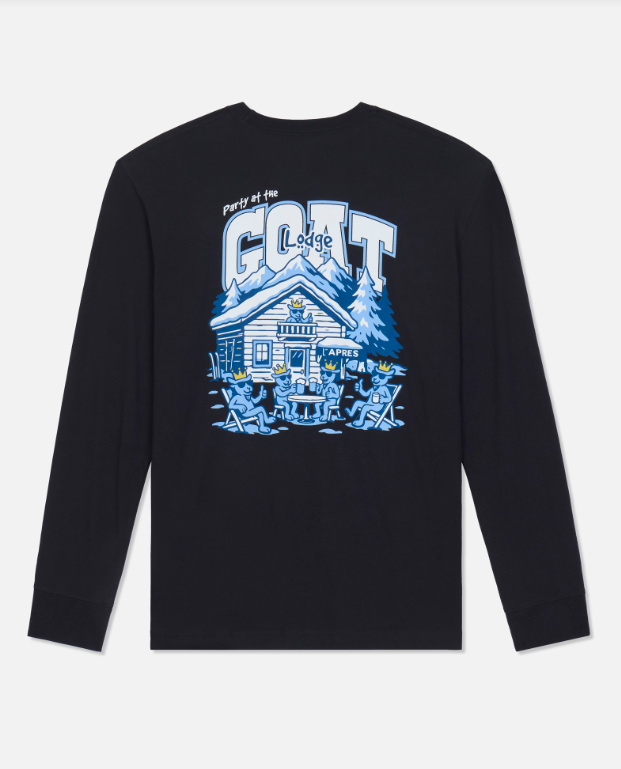 Goat USA Youth Party at the GOAT Lodge Long Sleeve T-shirt Apparel Goat USA Black Youth XSmall