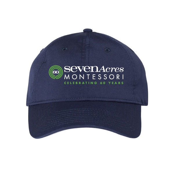 Seven Acres Montessori School 60th Anniv Baseball Cap Logowear Seven Acres Montessori School Navy  