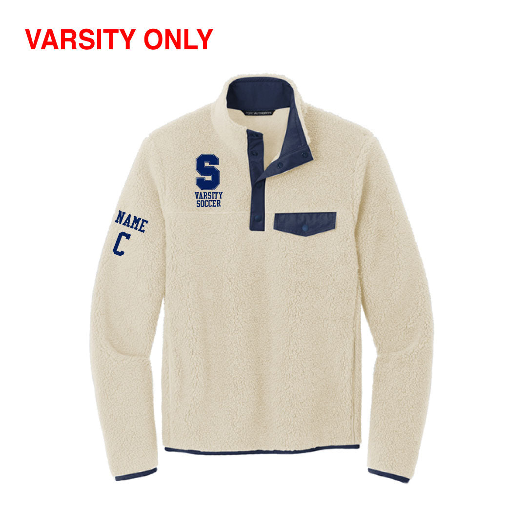 Staples Girls Soccer Team Fleece Snap Pullover-VARSITY ONLY Logowear Staples Girls Soccer Adult S