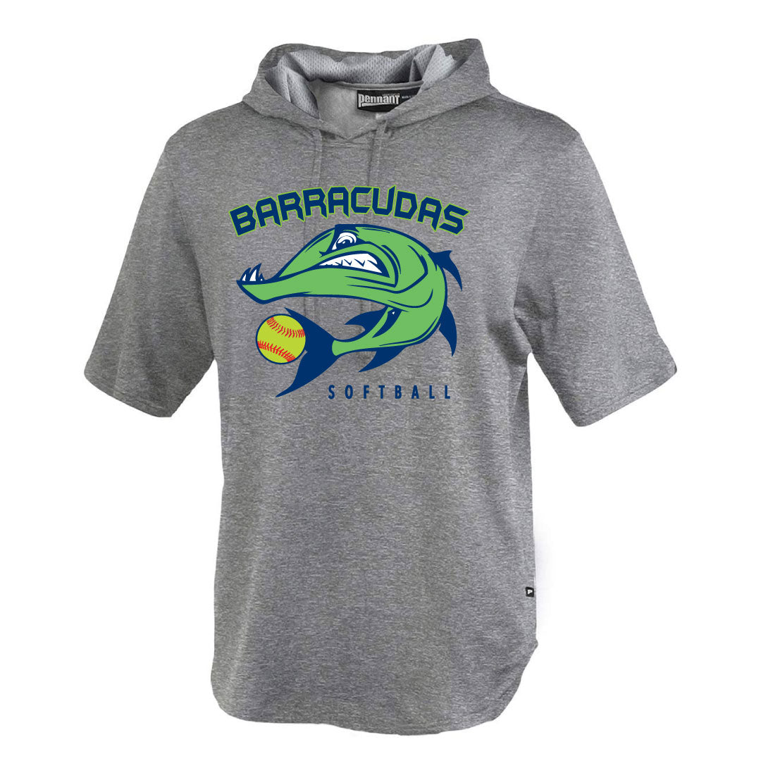 Barracudas Softball Short Sleeve Warmup Hoodie Logowear Barracudas Youth S