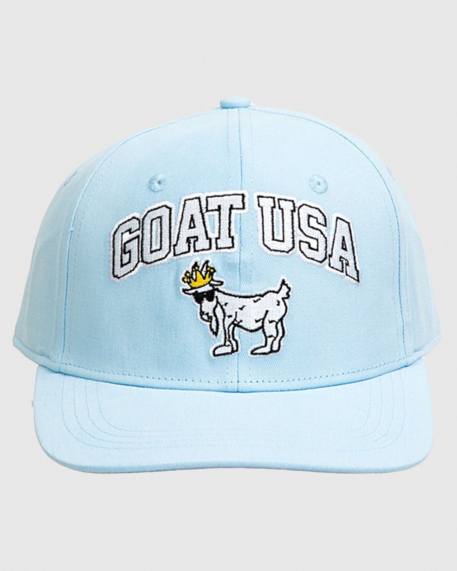 Goat USA Signature Flat Brim Snapback Accessories Goat USA Carolina Blue  