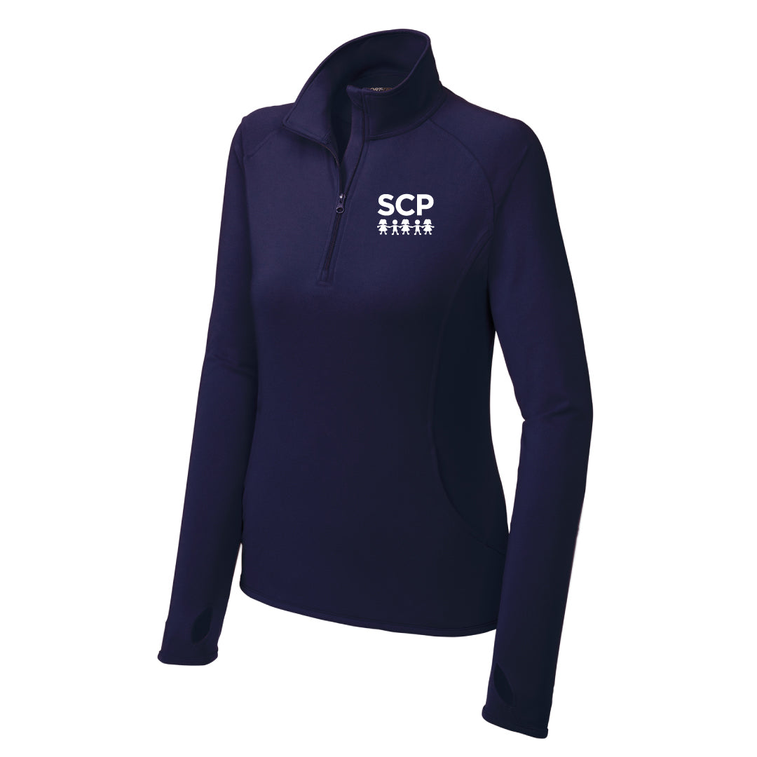 Southport Congregational PreSchool Performance 1/4 Zip Logowear Southport Congregational Preschool Ladies XS  