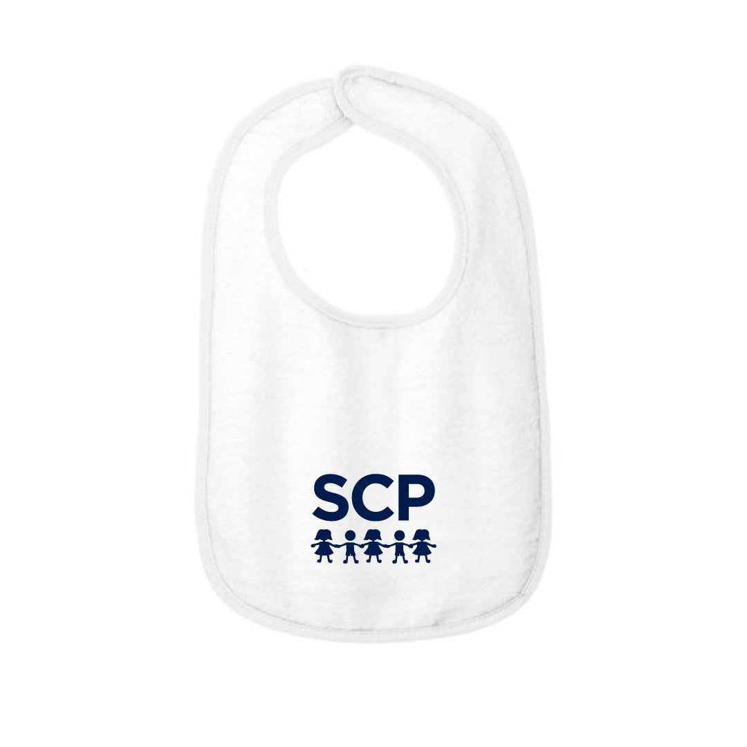 Southport Congregational Preschool Bib Logowear Southport Congregational Preschool White