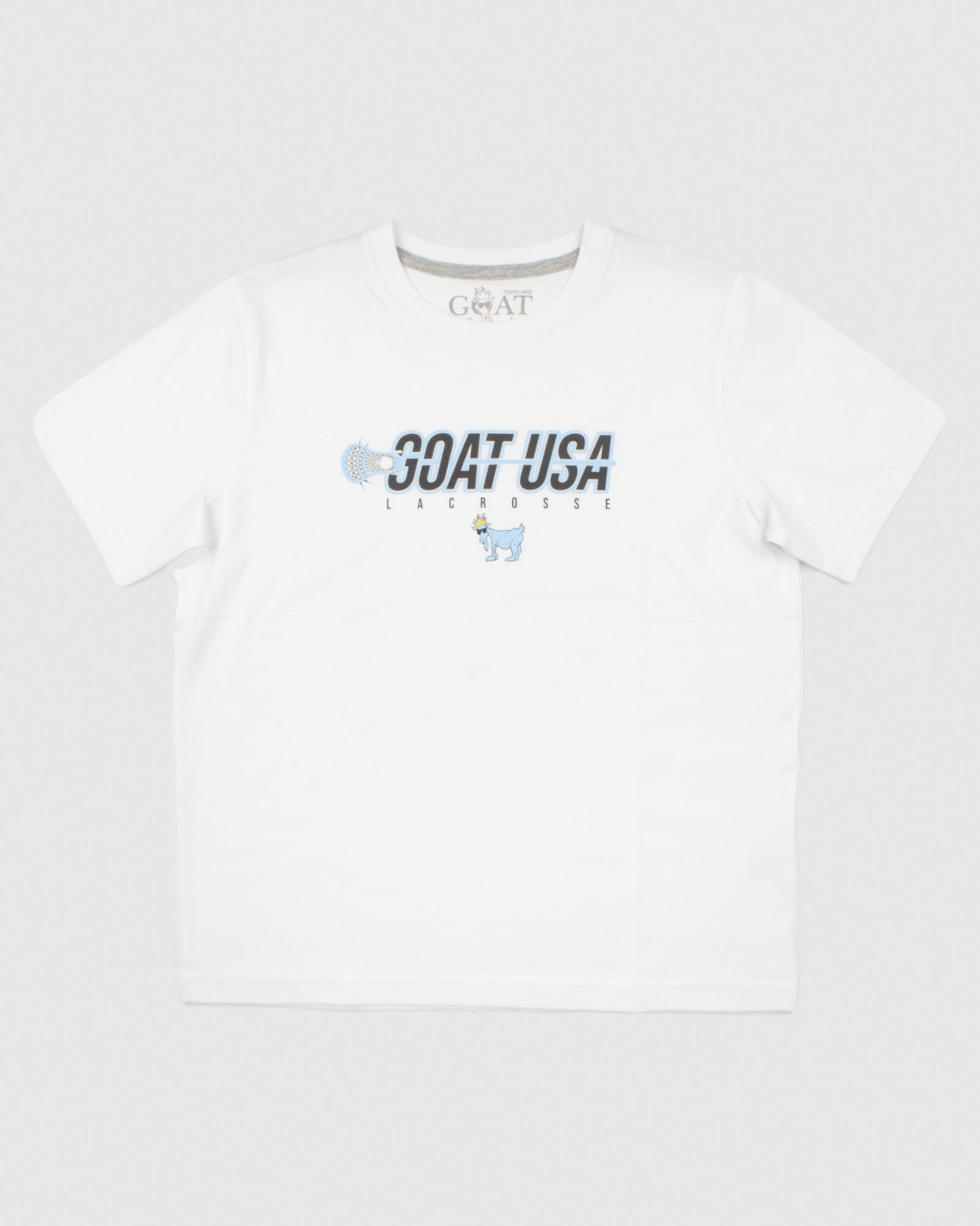 Goat USA Youth Showtime Lacrosse T-Shirt Apparel Goat USA White Youth Small 