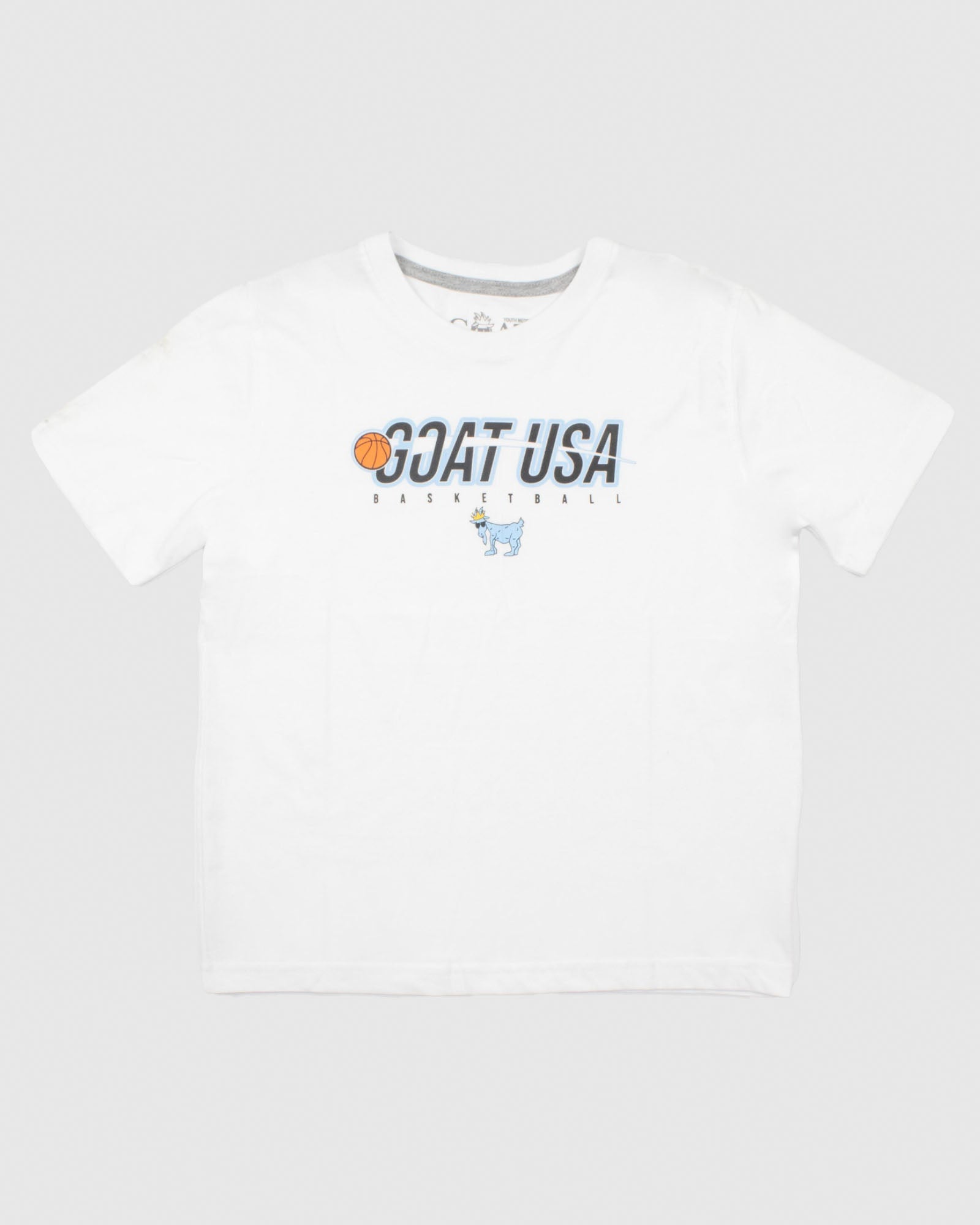 Goat USA Youth Showtime Basketball T-Shirt Apparel Goat USA White Youth Small 