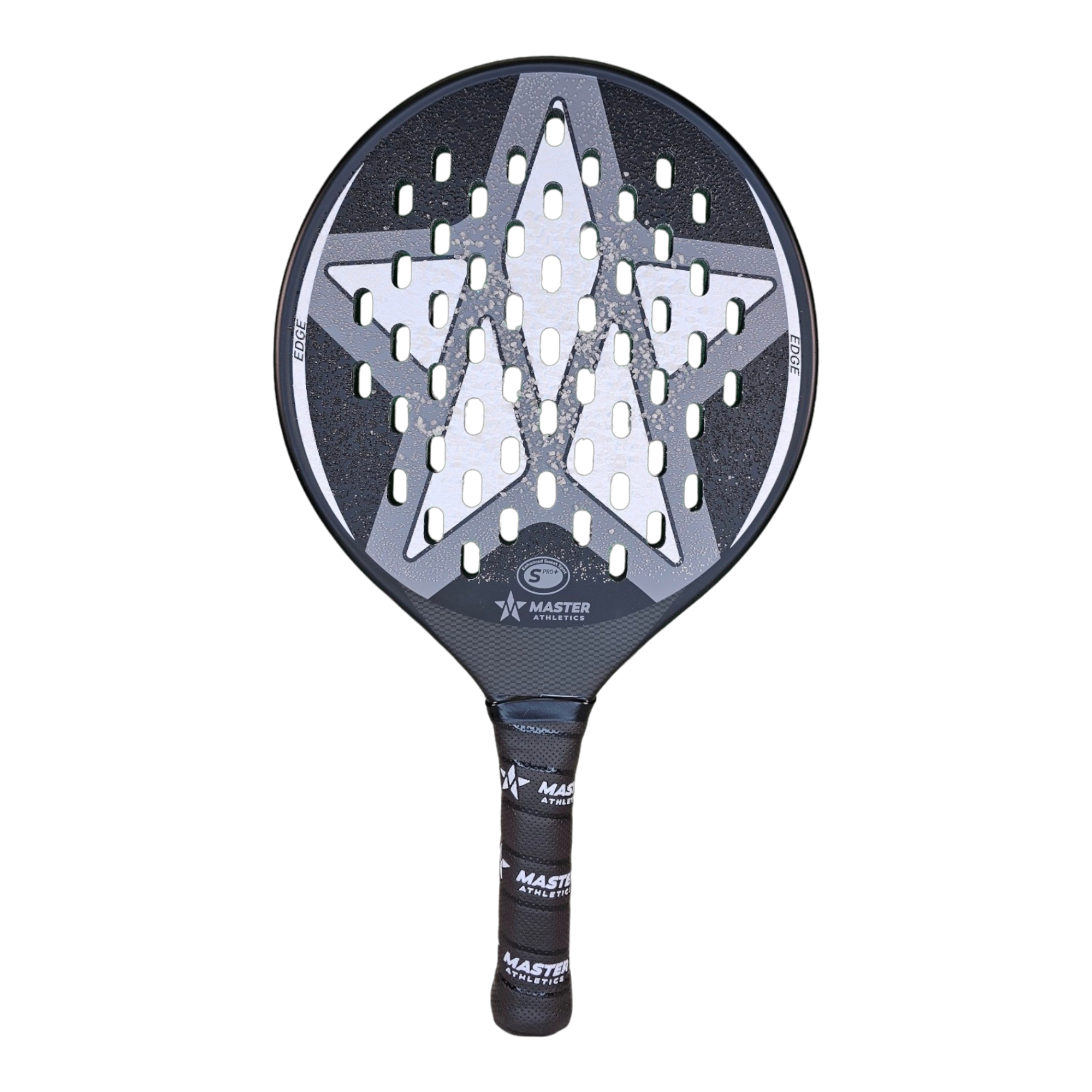 Master Athletics SPro+ Oval Edge 2025 Platform Tennis Paddle Equipment Master Athletics Black/Grey/White  