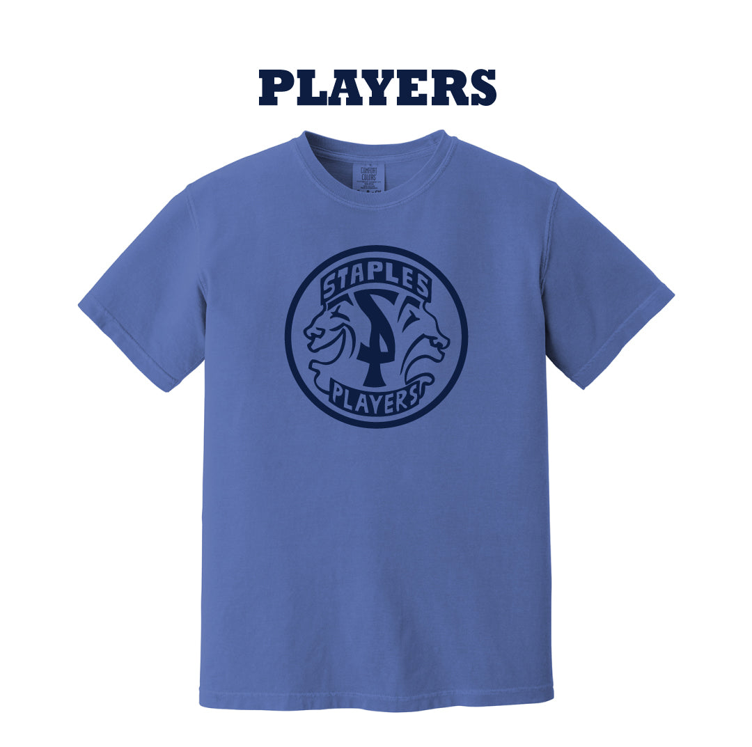 Staples Players Comfort Colors Short Sleeve Logowear Staples Players Flo Blue Adult S