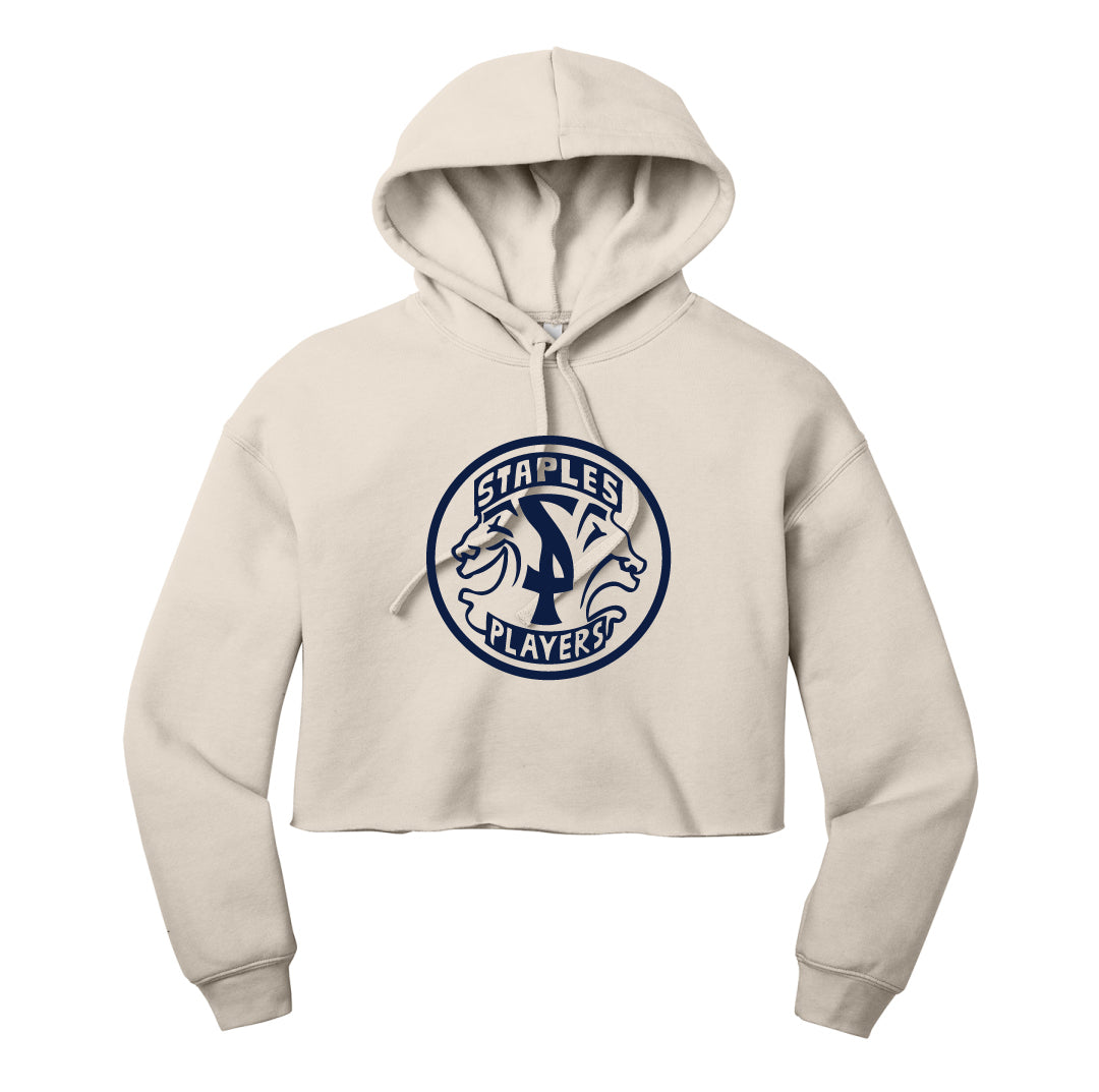 Staples Players Crop Hoodie Logowear Staples Players Heather Dust Ladies S