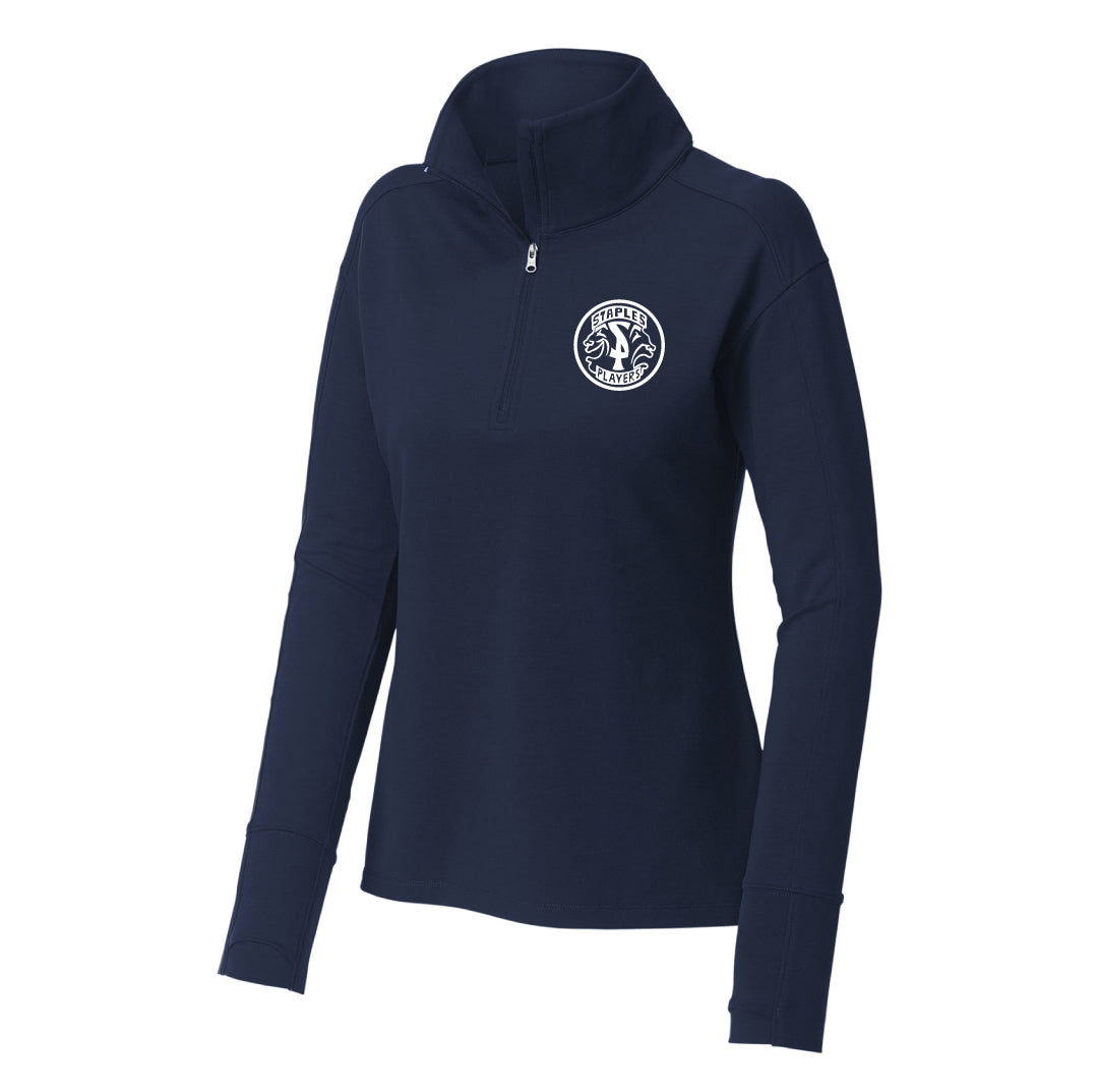 Staples Players Performance 1/4 Zip Logowear Staples Players Navy Ladies XS