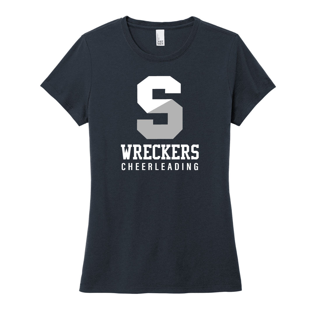 Staples Cheer Cotton Triblend Tee Logowear Staples Cheerleading Navy Ladies XS