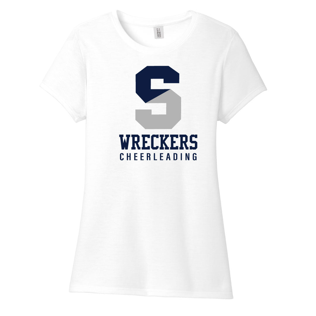 Staples Cheer Cotton Triblend Tee Logowear Staples Cheerleading White Ladies XS