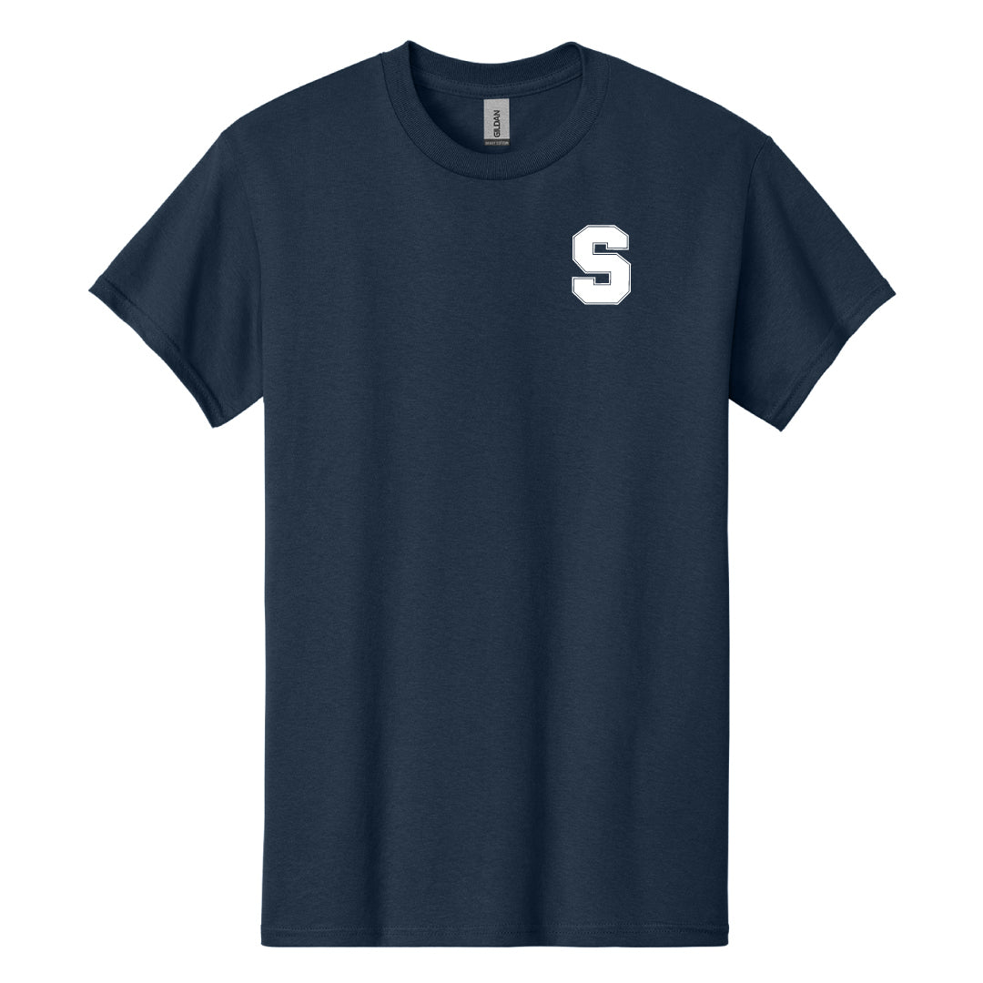 Staples Faculty Cotton Short Sleeve Logowear Staples Faculty Navy Mens S