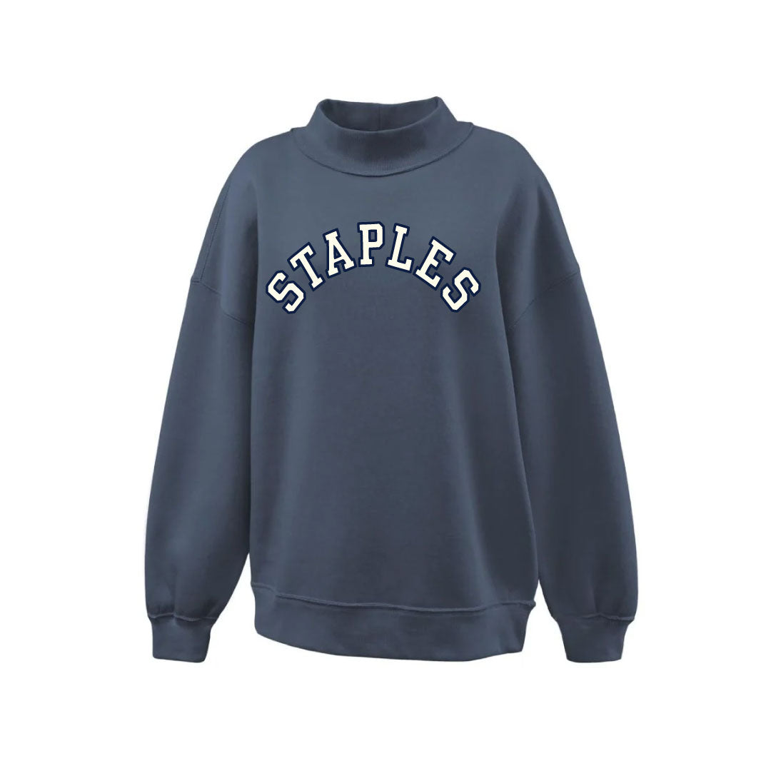 Staples Football Ladies Mockneck Sweatshirt