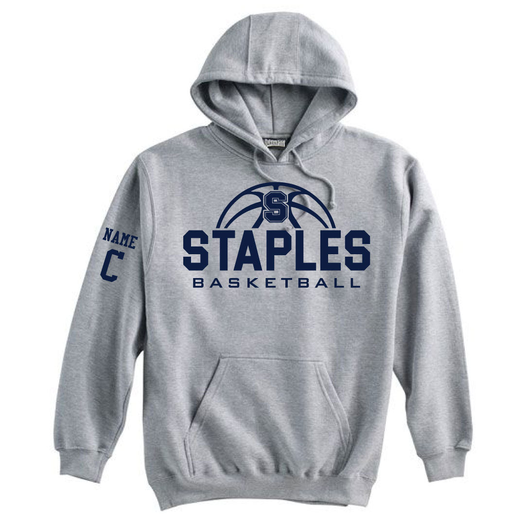 Staples Girls Basketball Hooded Sweatshirt Logowear Staples Girls Basketball Grey Adult XS
