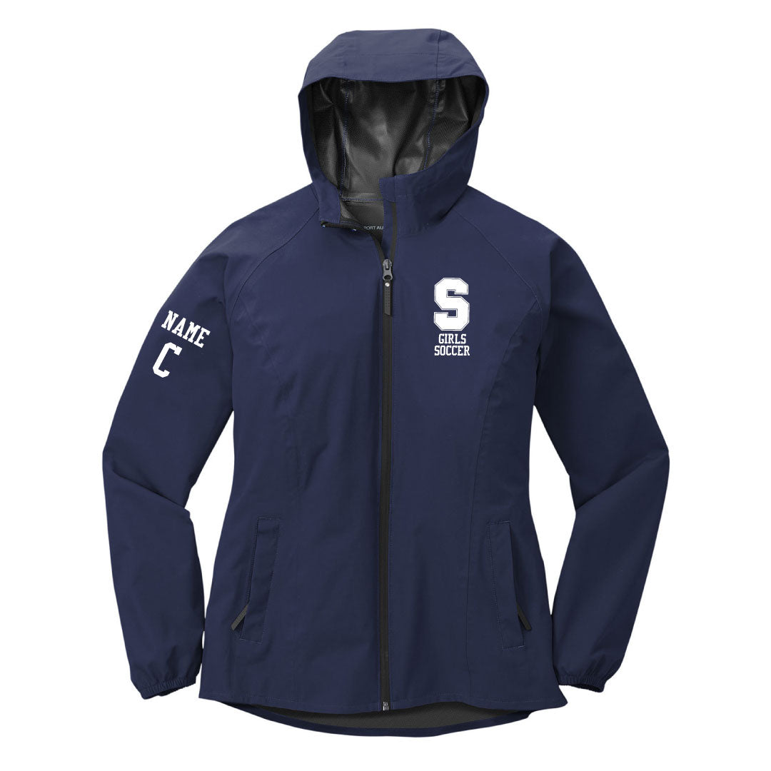 Staples Girls Soccer Team Rain Jacket Logowear Staples Girls Soccer Ladies XS