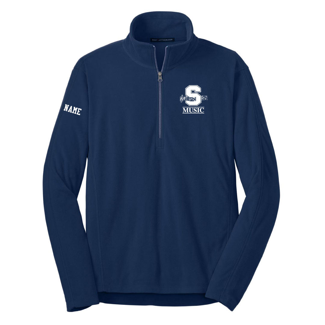 Staples Music Micro Fleece 1/4 Zip Logowear Staples Music Navy Mens S 