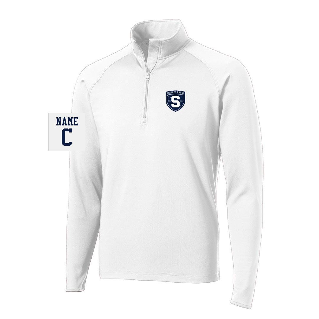 Staples Rugby Performance 1/4 Zip Logowear Staples Rugby White Adult XS