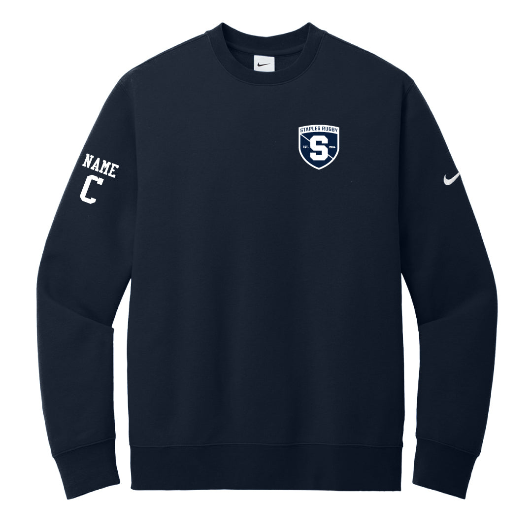 Staples Rugby Nike Crewneck Sweatshirt Logowear Staples Rugby Navy Adult S 