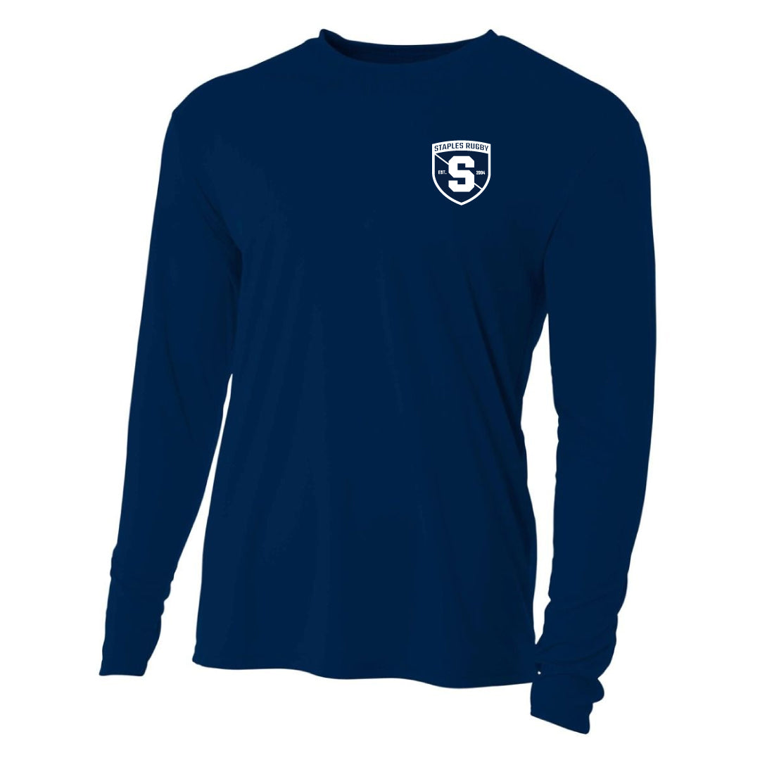 Staples Rugby Performance Long Sleeve Logowear Staples Rugby Navy Adult S 