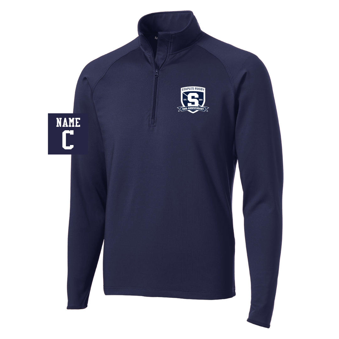 Staples Rugby Performance 1/4 Zip Logowear Staples Rugby Navy Mens XS