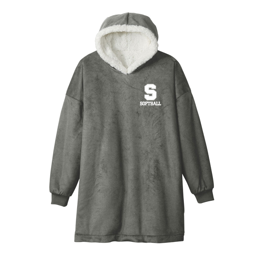 Staples Softball Hooded Sherpa Wearable Blanket