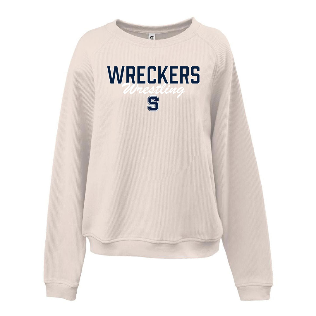 Staples Wrestling Ladies Cord Crew Logowear Staples Wrestling Cream Ladies XS