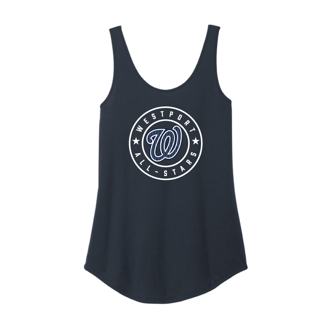 WLL District Fanwear Women’s Perfect Tri Blend Relaxed Tank Logowear WLL District Fanwear Navy Ladies XS