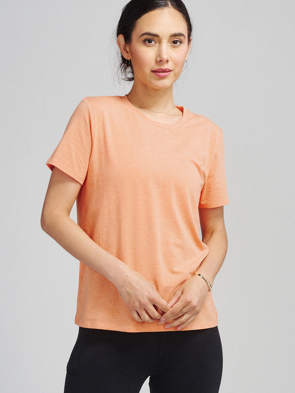 Tasc Women's All Day T-Shirt Apparel Tasc Apricot Crush Heather XSmall