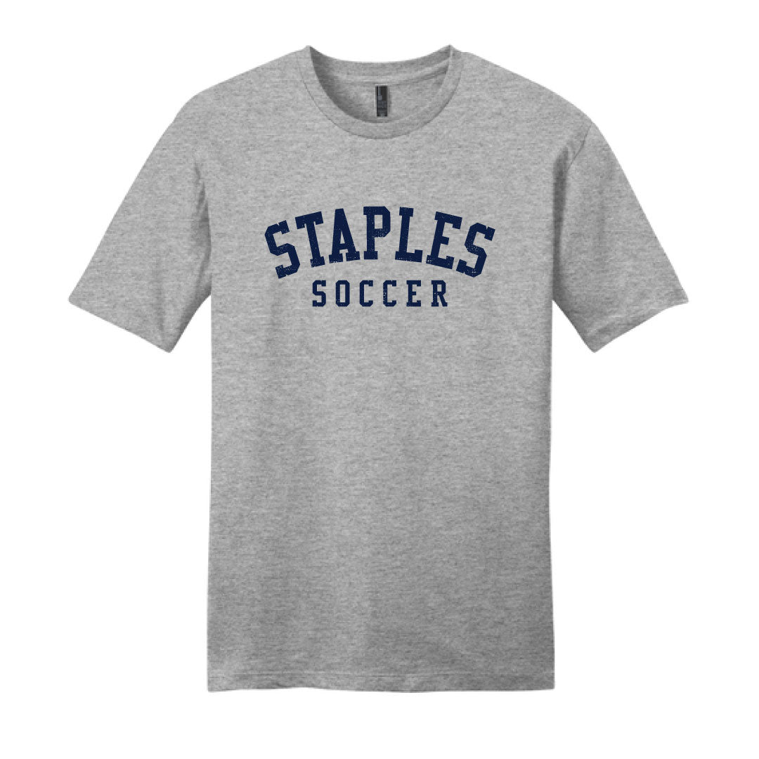 Staples Girls Soccer Fans Tee Logowear Staples Girls Soccer Fanwear Lt Grey Adult XS
