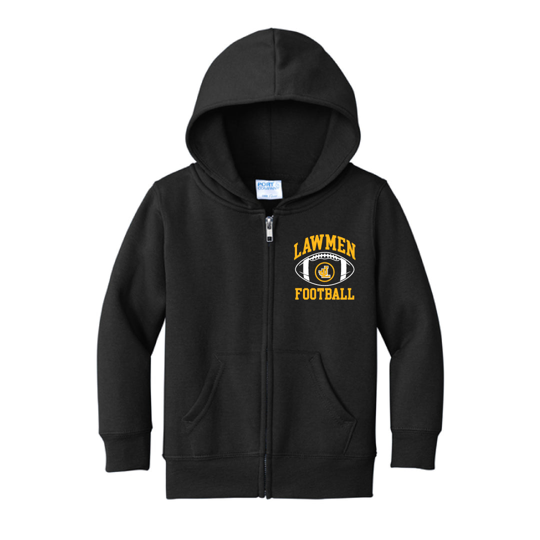 Law Football Toddler Full Zip Hoodie