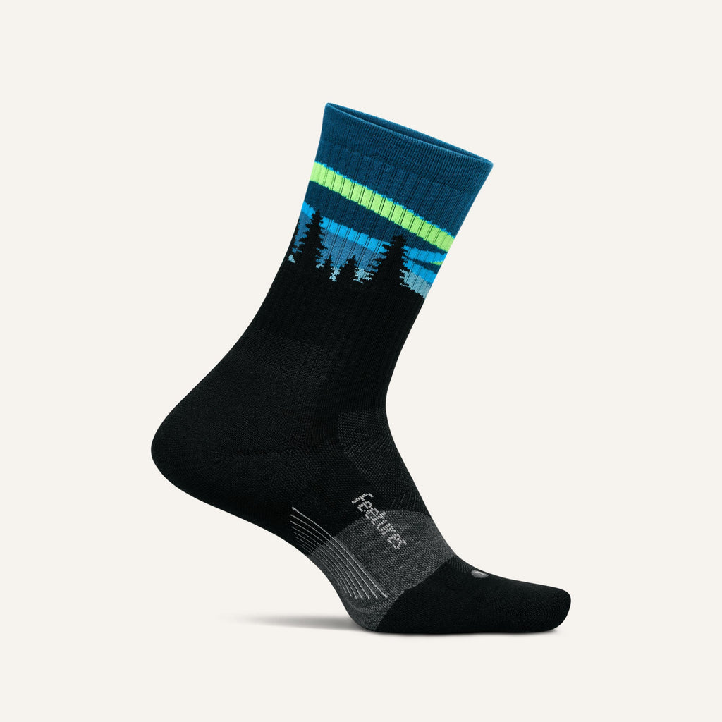 Feetures Trail Max Cushion Mini Crew Apparel Feetures Blue Aurora Small