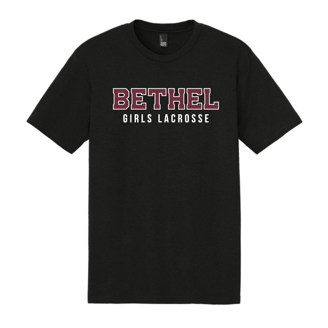 Bethel Girls Lacrosse Tri Blend Tee Logowear Bethel Girls Lacrosse Black Adult XS