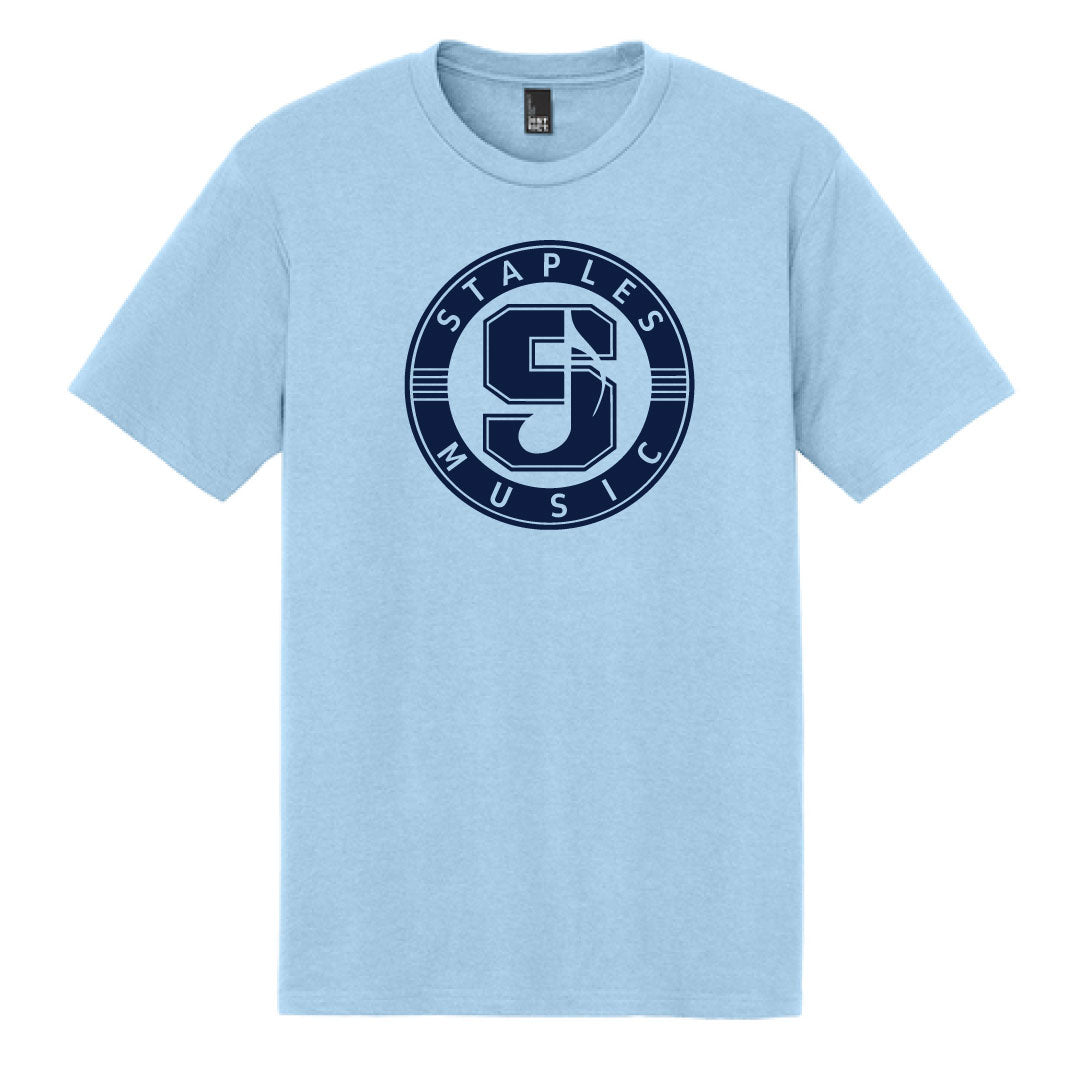 Staples Music Tri Blend Tee Logowear Staples Music Ice Blue Mens S