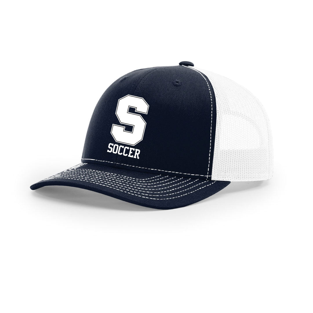 Staples Girls Soccer Fans Trucker Hat Logowear Staples Girls Soccer Fanwear Navy/White White Logo