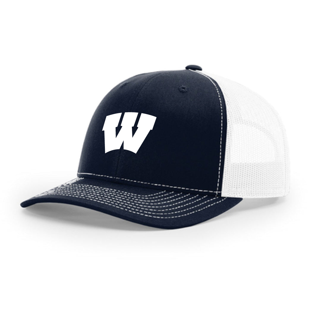 Westport Basketball Trucker Hat Logowear Westport Basketball Navy/White