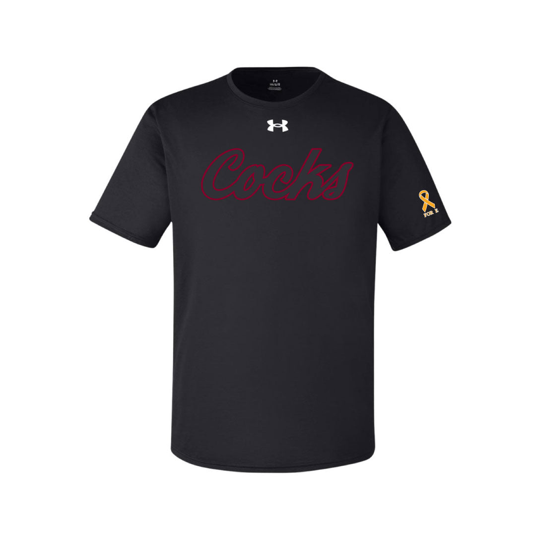 USC Rugby Black UA Team Tech Tee Logowear University of So. Carolina Rugby Black w Red Outline Mens S