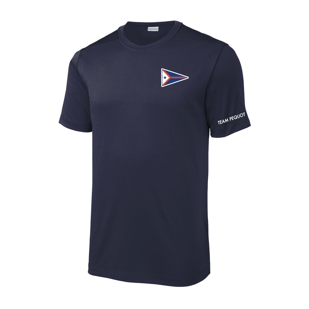 PYC Sport-Tek ® Posi-UV ® Pro Tee Logowear Pequot Yacht Club Navy Adult XS