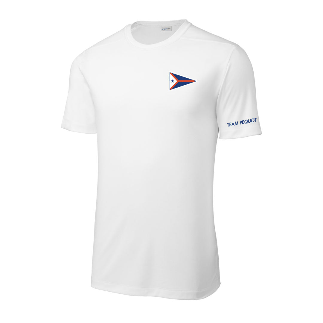 PYC Sport-Tek ® Posi-UV ® Pro Tee Logowear Pequot Yacht Club White Adult XS