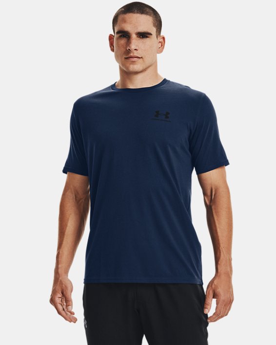 Under Armour Mens Sportstyle Left Chest Short Sleeve Shirt 2 Apparel Under Armour Academy/Black-408 Small 