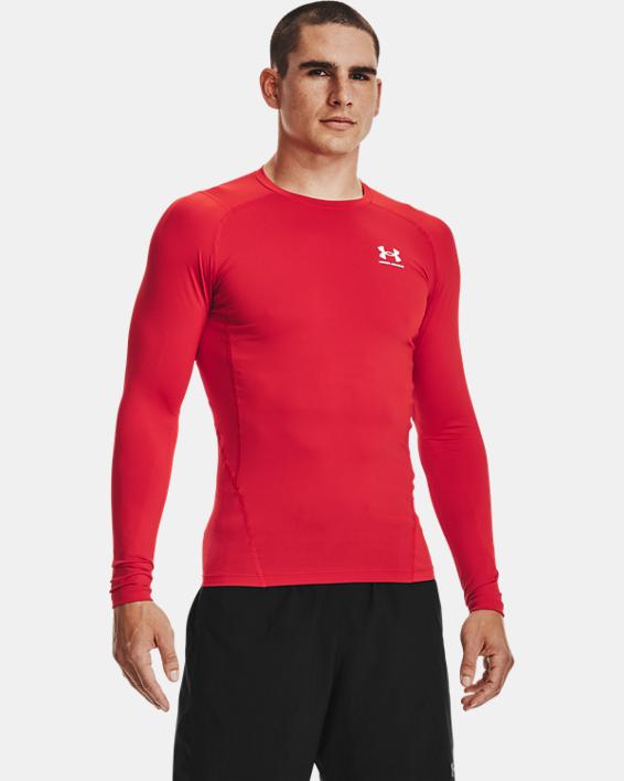 Under Armour Men's Heatgear Armour Longsleeve Apparel Under Armour Red/White-600 Small 