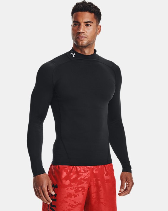 Under Armour Mens Heatgear® Mock Long Sleeve 1 Apparel Under Armour Black/White-001 Small 