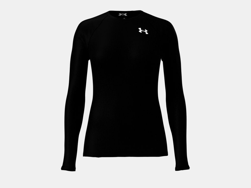 Under Armour Women's Heatgear Armour Compression Long Sleeve Apparel Under Armour Black/White-002 XSmall