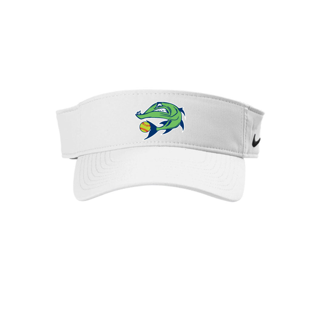 Barracudas Softball Nike Visor Logowear Barracudas White