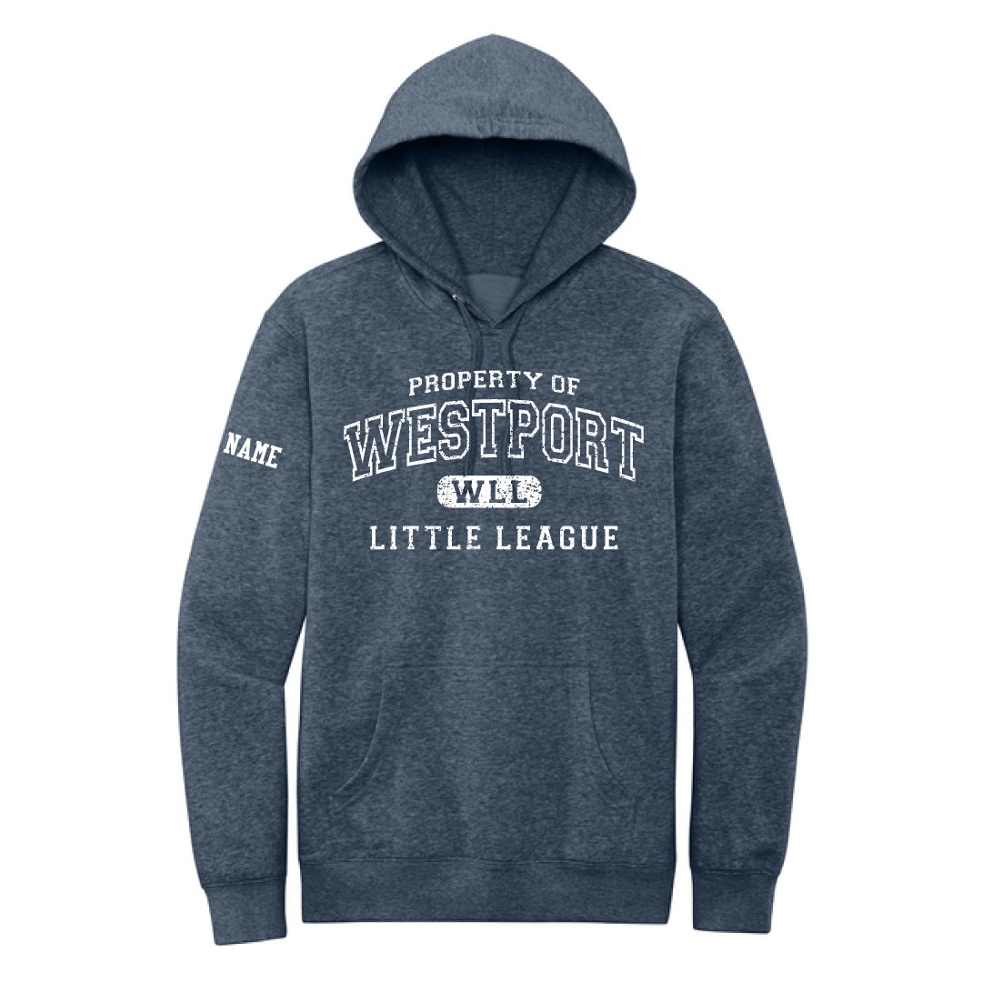 Westport LL Baseball Fleece Hoodie Logowear Westport Little League Baseball Navy Heather Youth XS