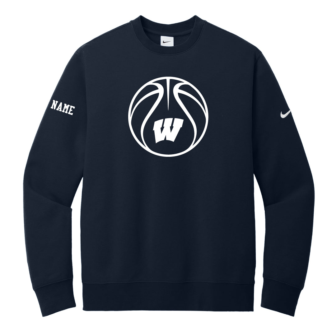 Westport Basketball Nike Crewneck Sweatshirt Logowear Westport Basketball W Navy Mens XS